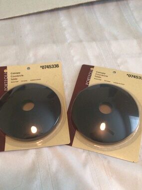 Portfolio Canopy Cover Plate - Black (Set of 2)